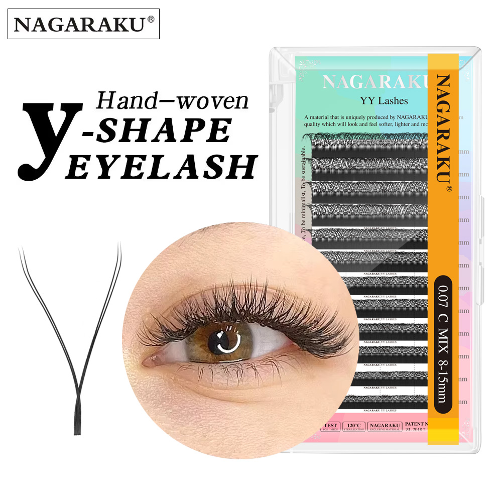 Eyelash Extension Human Hair - NAGARAKU YY Shape Handgewebte Premium-Wimpernverlängerung