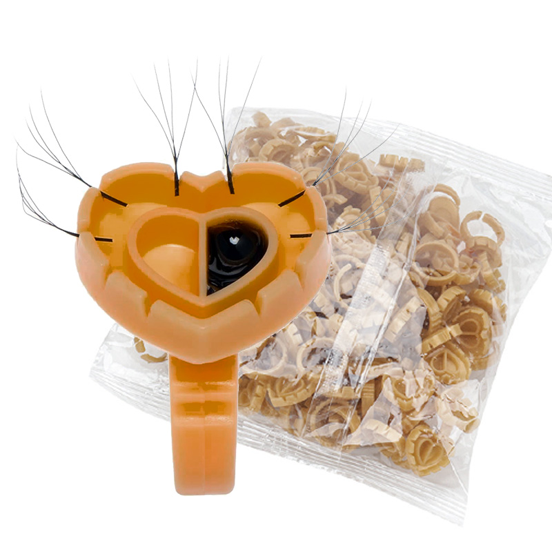 Eyelash Extension Look - 500 Stück Kleberringe für Wimpernverlängerung, Wimpernkleber-Halter