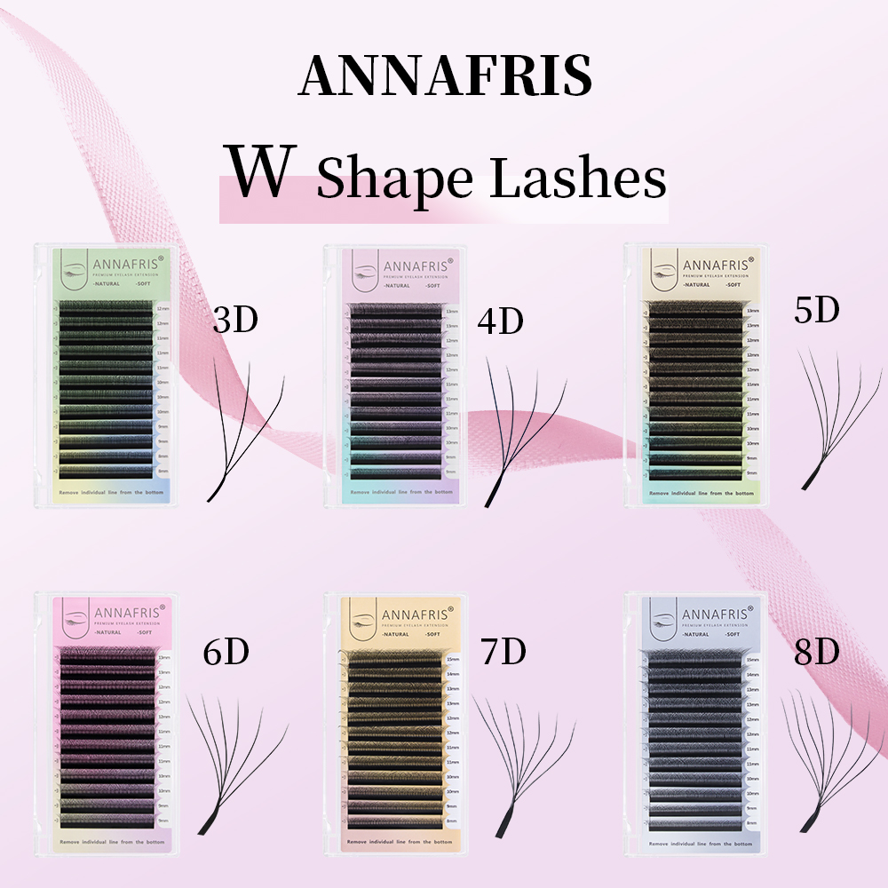 Eyelash Extension Human Hair - ANNAFRIS Vorgefertigter Volumenfächer YY 3D 4D