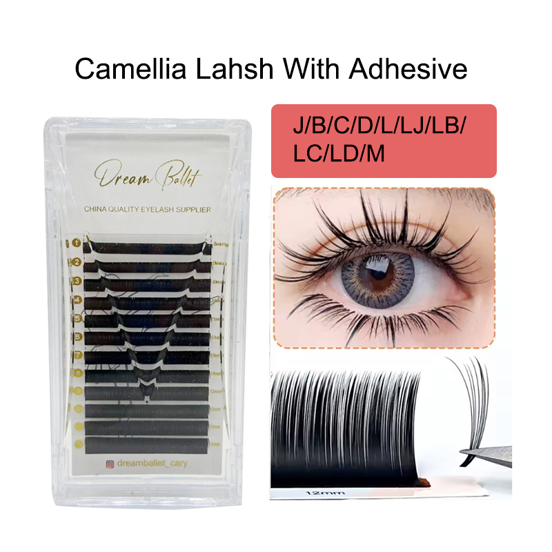 Eyelash Extension Russian - Dream Ballet Camellia Lashes mit Klebstoff
