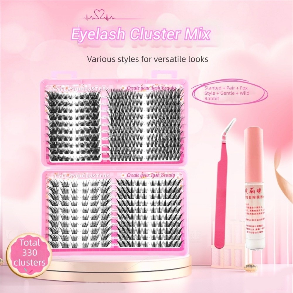 Eyelash Extension Natural Look - Natürlich Aussehende Künstliche Wimpern Schwarz C-Curl