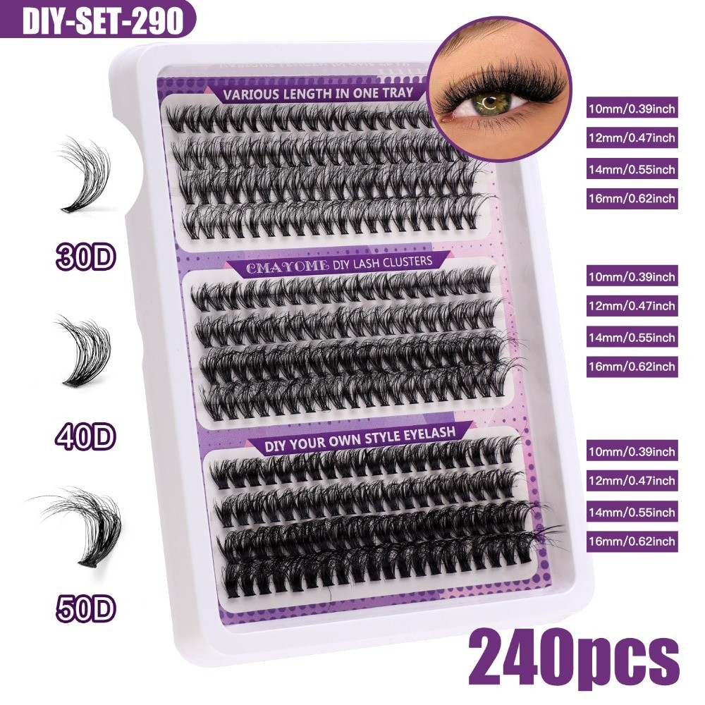 Eyelash Extension Natural Look - Natürlich Aussehende Künstliche Wimpern Wispy-Style Bond