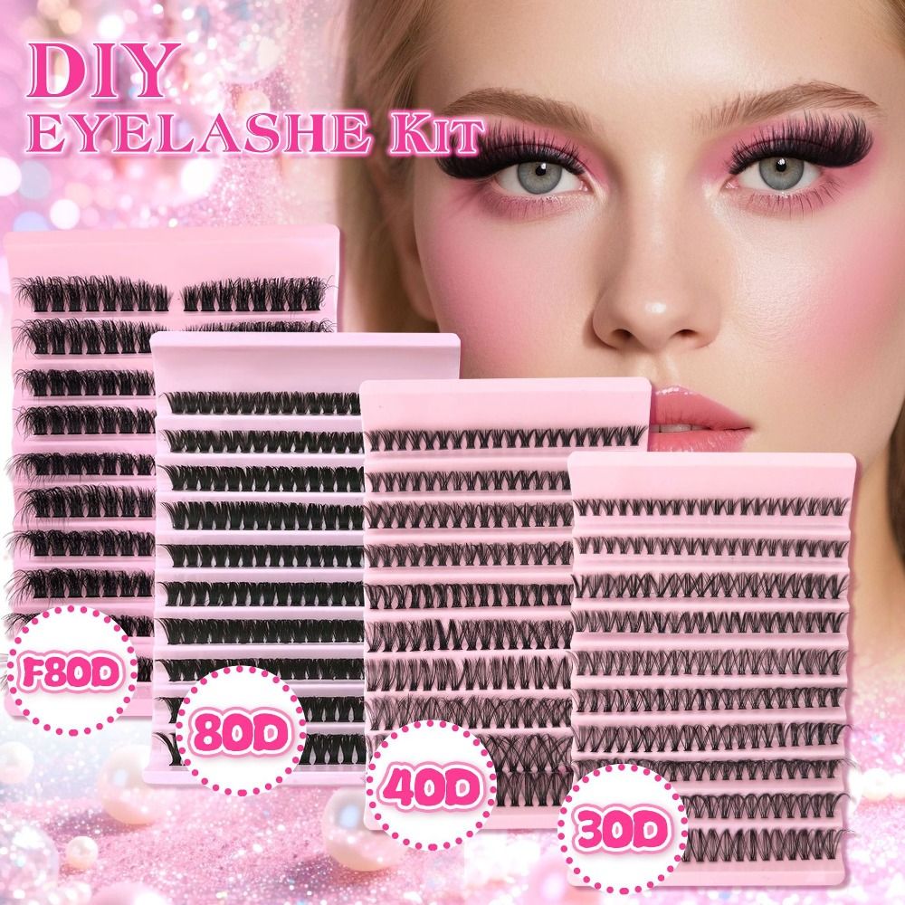 Eyelash Extension Natural Look - Natürlich Aussehende Künstliche Wimpern Wispy-Style Bond