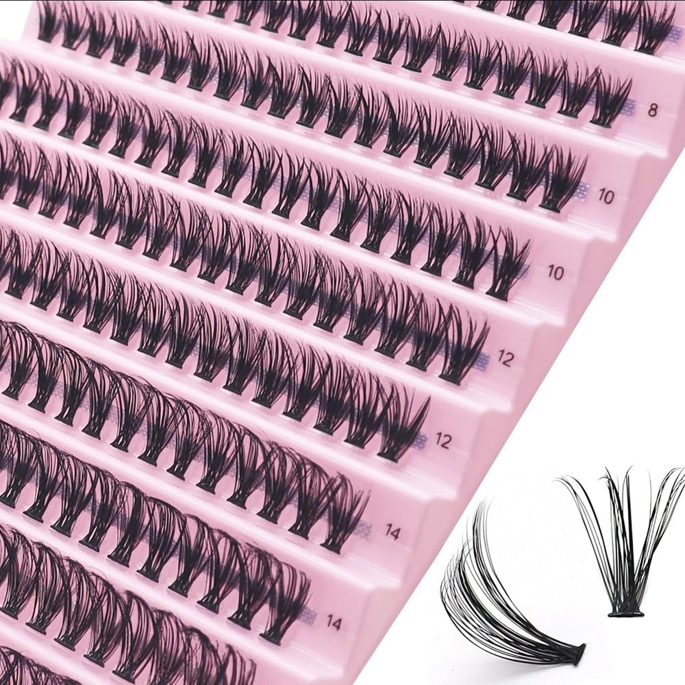 Eyelash Extension Human Hair - 40d 8/10/12/14/16mm einzelne Wimpern cluster Volumen