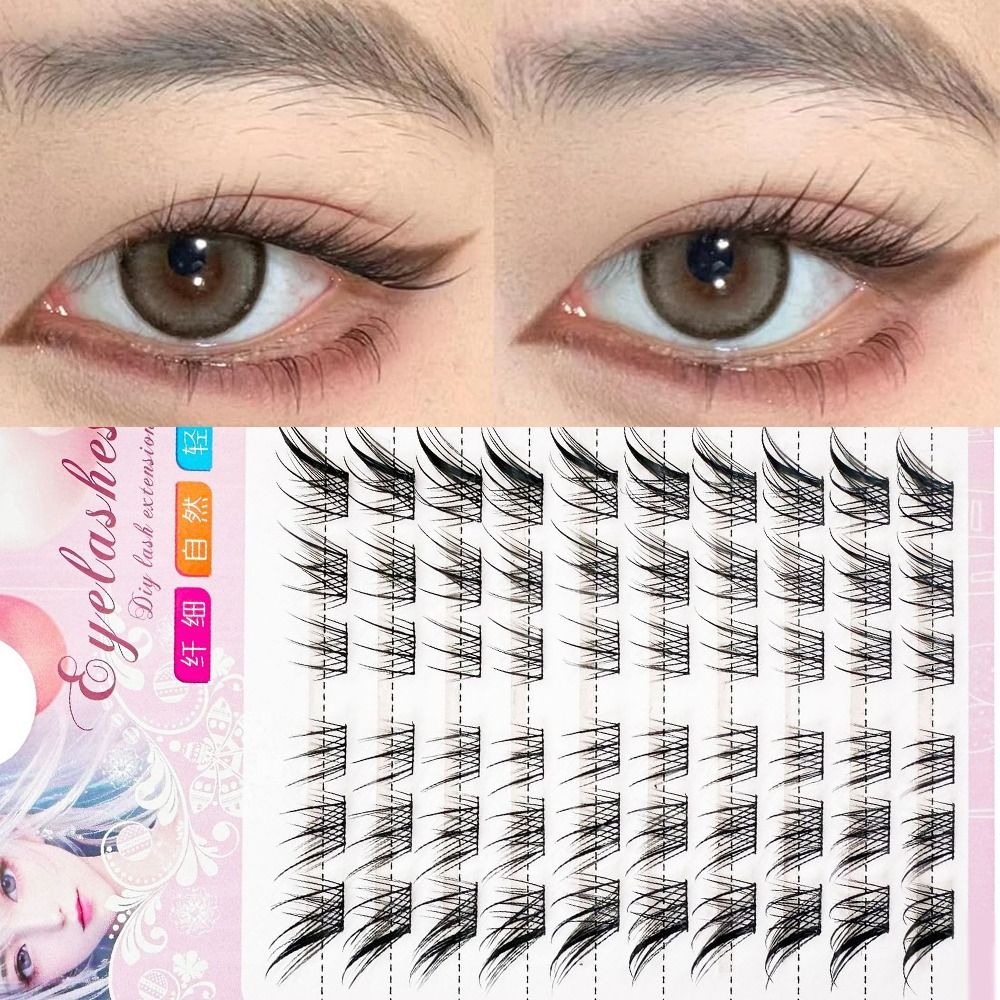 Eyelash Extension Human Hair - 3D Cat Eye Clusters Wimpern Natürliche