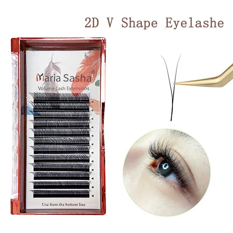 Eyelash Extension Human Hair - MARIA 2D Y-Form Wimpern Hand Premium