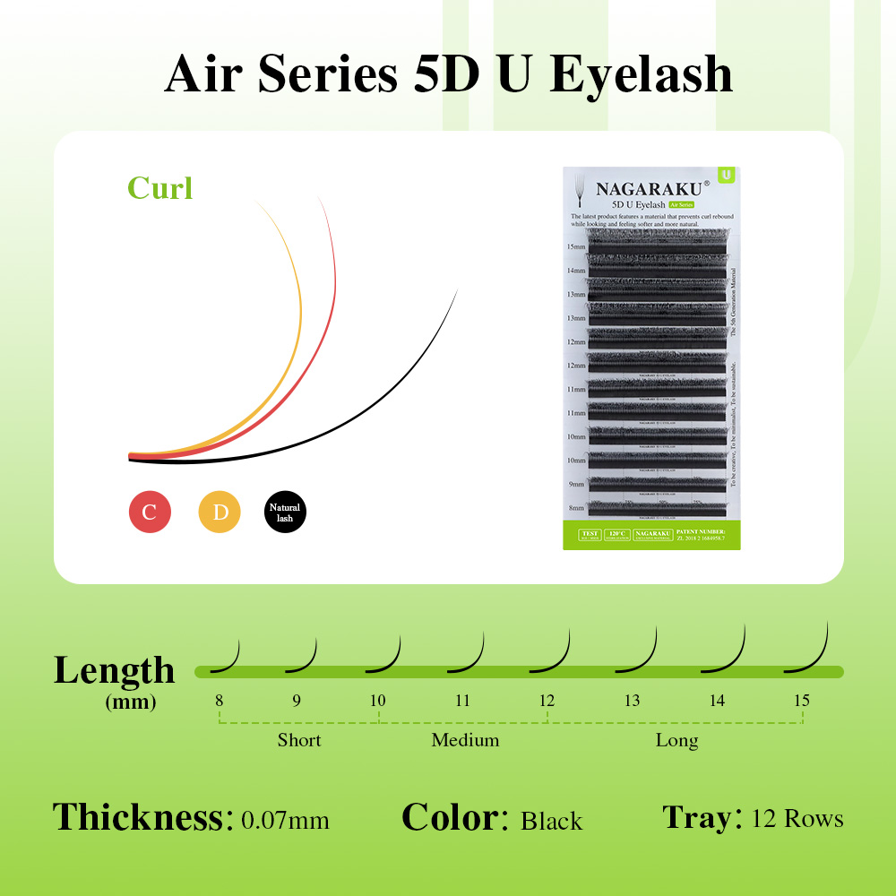 NAGARAKU U-Form 3D/4D/5D Weich – Eyelash Extension Human Hair Bewertung und Preis