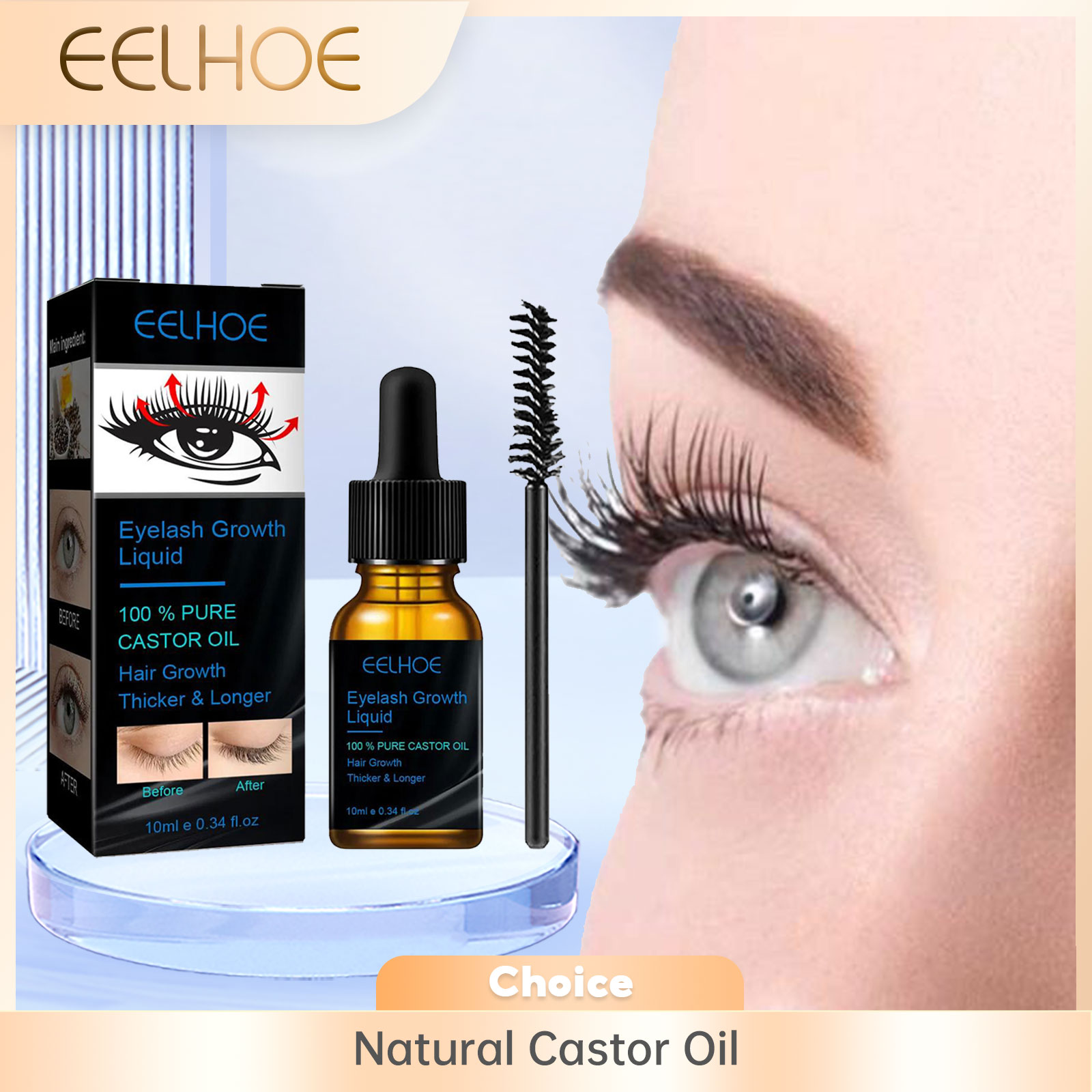 Rizinusöl Wimpernwachstumsseru – Eyelash Extension Human Hair Bewertung und Preis